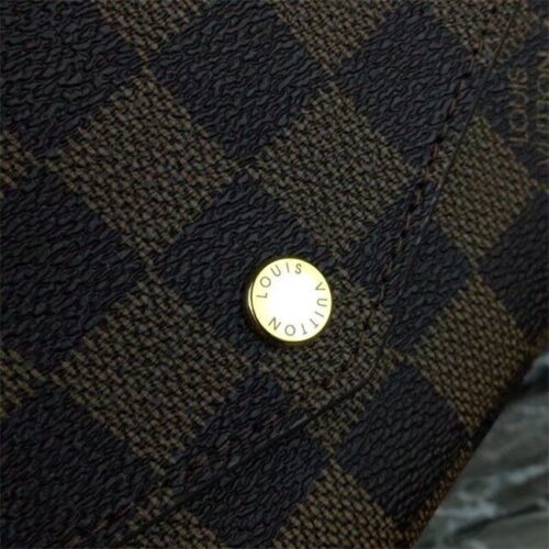 High Quality Luxury Louis Vuitton Sarah Wallet Damier Ebene Rose Ballerine product detail