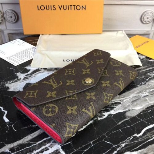 High Quality Luxury Louis Vuitton Sarah Wallet Coquelicot alternate view