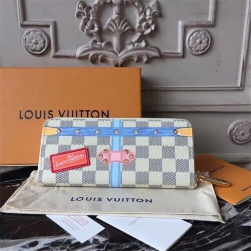 High Quality Luxury Louis Vuitton Clemence Wallet Damier Azur Canvas product detail