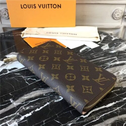 High Quality Luxury Louis Vuitton Zippy Wallet Monogram Canvas Rose Ballerine alternate view