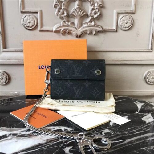 High Quality Luxury Louis Vuitton Rivets Chain Wallet