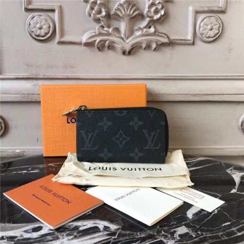High Quality Luxury Louis Vuitton Car Key Case Monogram Eclipse Canvas – Style 47352
