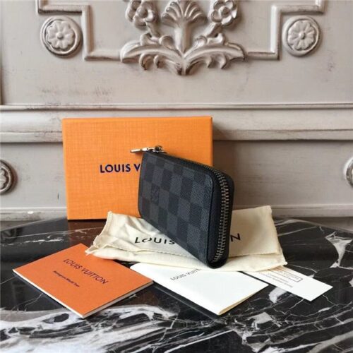 High Quality Luxury Louis Vuitton Car Key Case Damier Graphite Canvas alternate view
