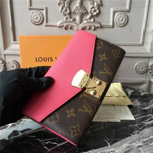 High Quality Luxury Louis Vuitton Pallas Wallet Rose Litchi alternate view