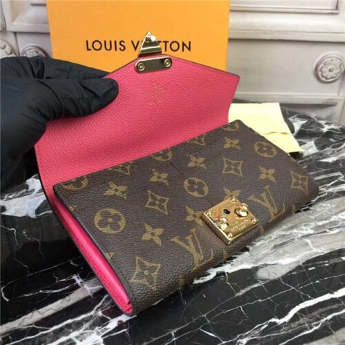 High Quality Luxury Louis Vuitton Pallas Wallet Rose Litchi product detail