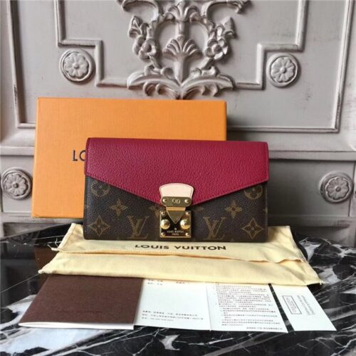 High Quality Luxury Louis Vuitton Pallas Wallet Raisin