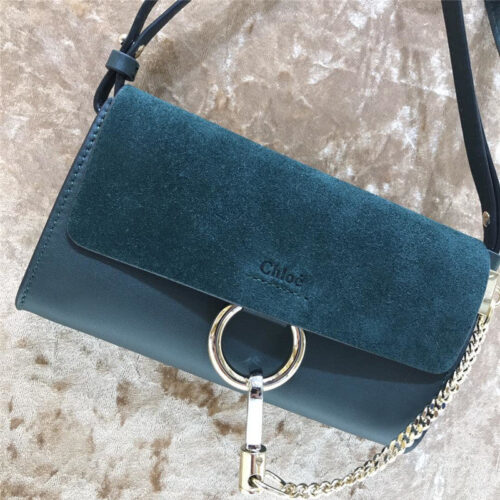 High Quality Luxury Chloe Faye Mini Crossbody Bag Blue alternate view
