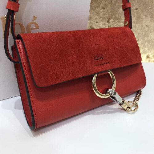 High Quality Luxury Chloe Faye Mini Crossbody Bag Red alternate view