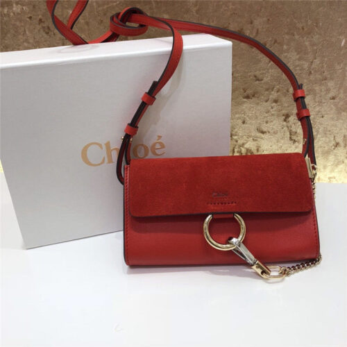 High Quality Luxury Chloe Faye Mini Crossbody Bag Red
