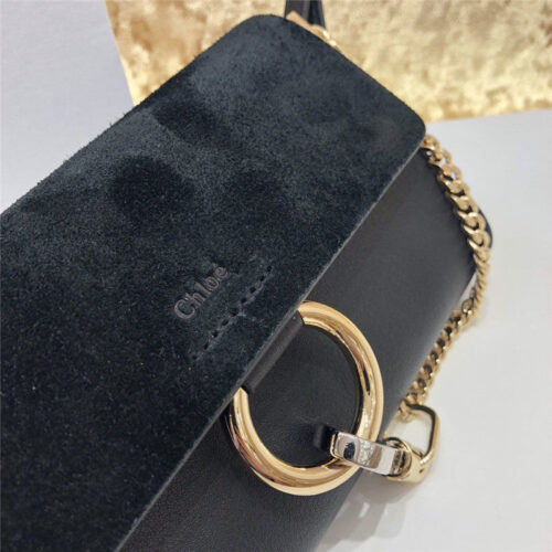 High Quality Luxury Chloe Faye Mini Crossbody Bag Black alternate view