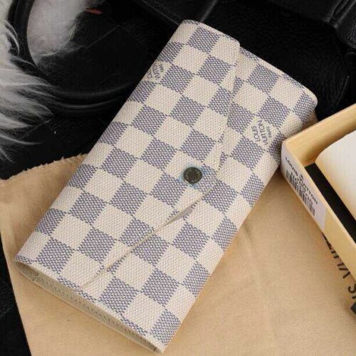 High Quality Luxury Louis Vuitton Sarah Wallet Damier Azur