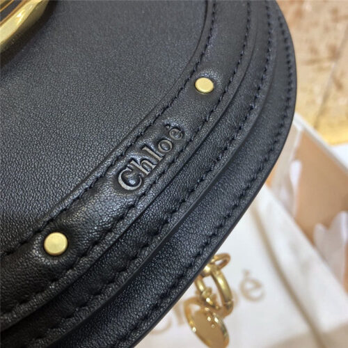 High Quality Luxury Chloe Nile Minaudiere Biscotti Beige Bag Black product detail