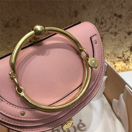 High Quality Luxury Chloe Nile Minaudiere Biscotti Beige Bag Pink alternate view