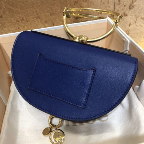 High Quality Luxury Chloe Nile Minaudiere Biscotti Beige Bag Blue alternate view