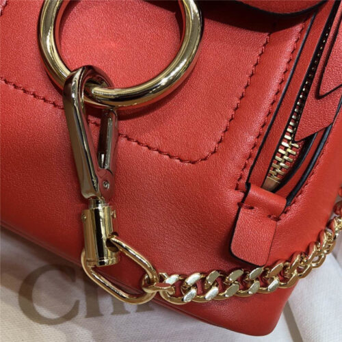 High Quality Luxury Chloe Faye Backpack Mini Red product detail