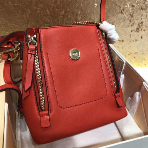 High Quality Luxury Chloe Faye Backpack Mini Red alternate view
