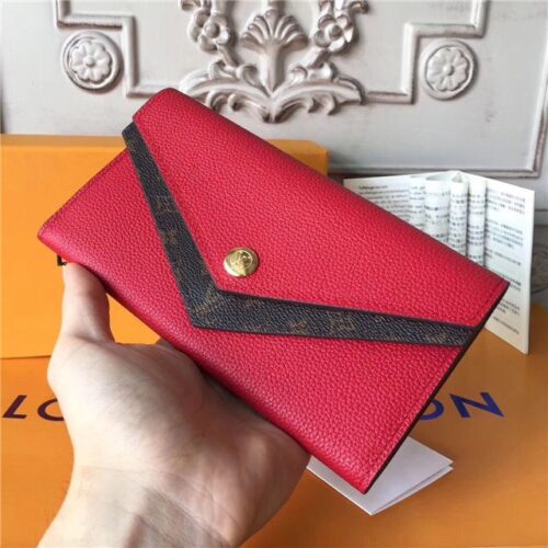 High Quality Luxury Louis Vuitton Double V Wallet Red alternate view