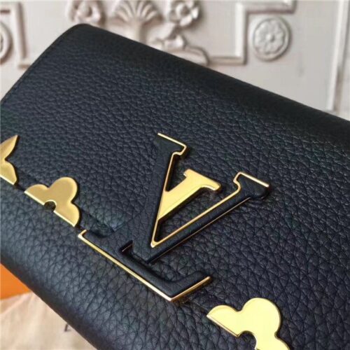 High Quality Luxury Louis Vuitton Capucines Wallet Noir product detail