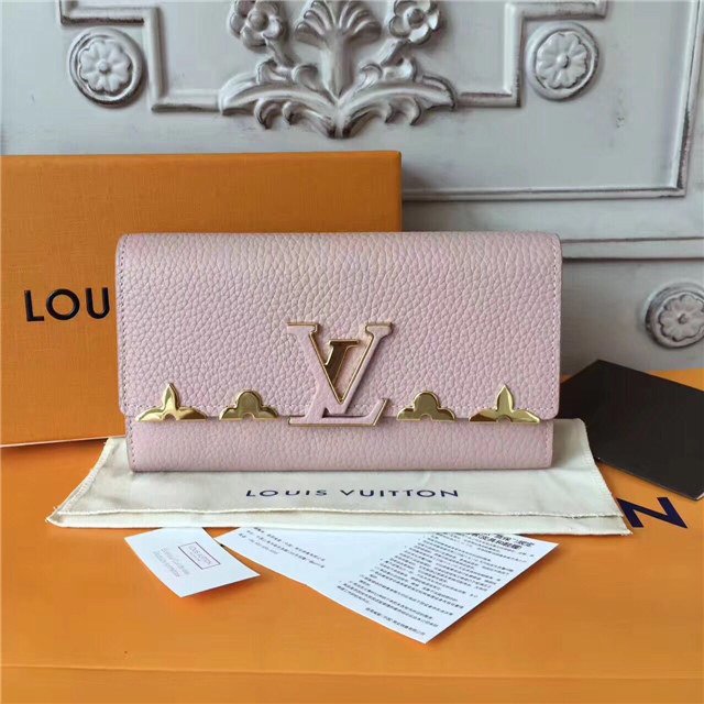 High Quality Luxury Louis Vuitton Capucines Wallet Magnolia
