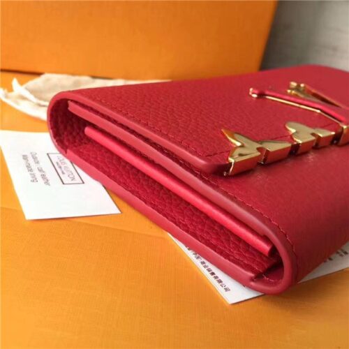 High Quality Luxury Louis Vuitton Capucines Wallet Red product detail