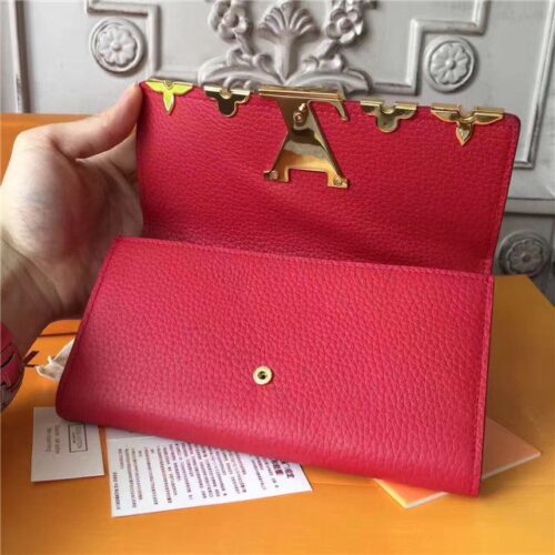 High Quality Luxury Louis Vuitton Capucines Wallet Red product detail
