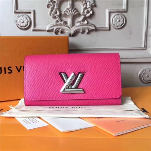 High Quality Luxury Louis Vuitton Twist Wallet Hot Pink