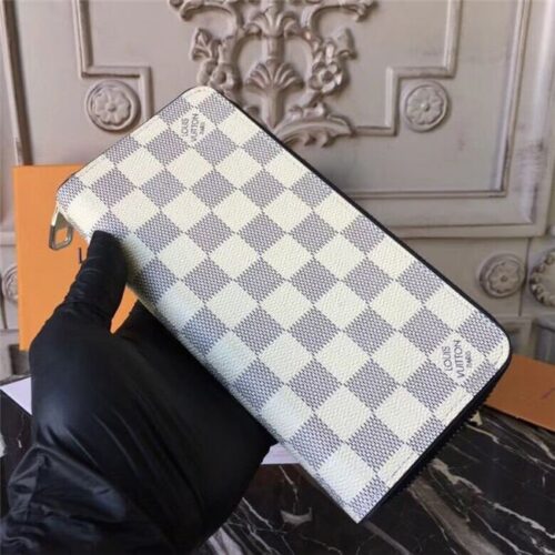 High Quality Luxury Louis Vuitton Zippy Wallet Vertical Damier Graphite Stripe alternate view