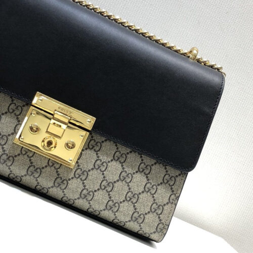 High Quality Luxury Gucci GG Supreme Monogram Small Padlock Shoulder Bag alternate view