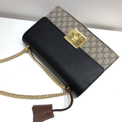 High Quality Luxury Gucci GG Supreme Monogram Small Padlock Shoulder Bag product detail