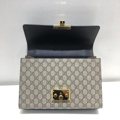 High Quality Luxury Gucci GG Supreme Monogram Small Padlock Shoulder Bag product detail