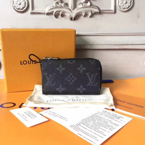 High Quality Luxury Louis Vuitton Car Key Case Monogram Eclipse Canvas