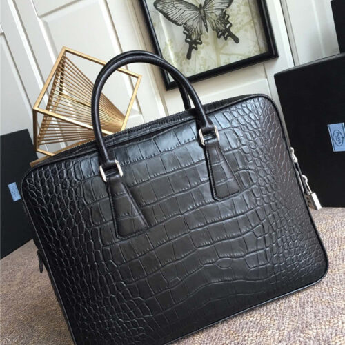 High Quality Luxury Prada Mens Briefcase Mens Bag product detail