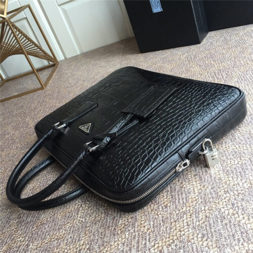 High Quality Luxury Prada Mens Briefcase Mens Bag product detail