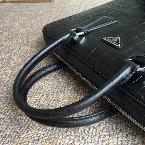 High Quality Luxury Prada Mens Briefcase Mens Bag product detail