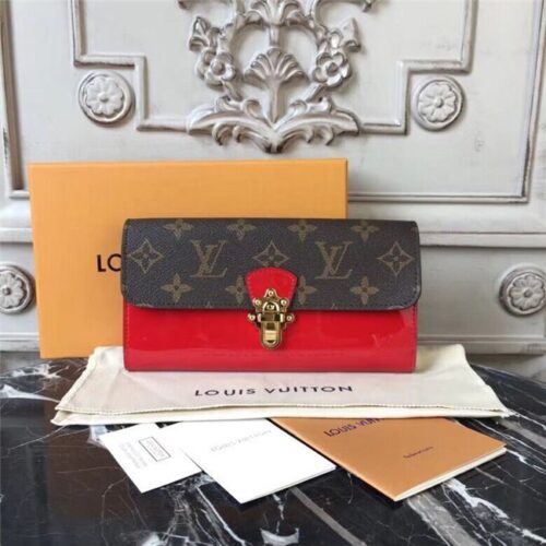 High Quality Luxury Louis Vuitton Cherrywood Wallet Patent Leather (Varied Colors)