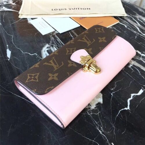 High Quality Luxury Louis Vuitton Cherrywood Wallet Patent Leather Rose Ballerine product detail
