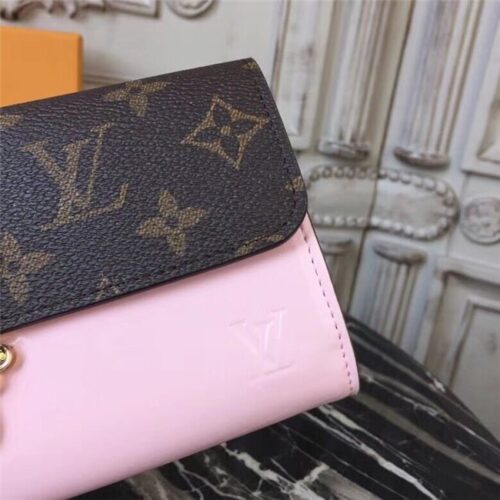 High Quality Luxury Louis Vuitton Cherrywood Wallet Patent Leather Rose Ballerine product detail