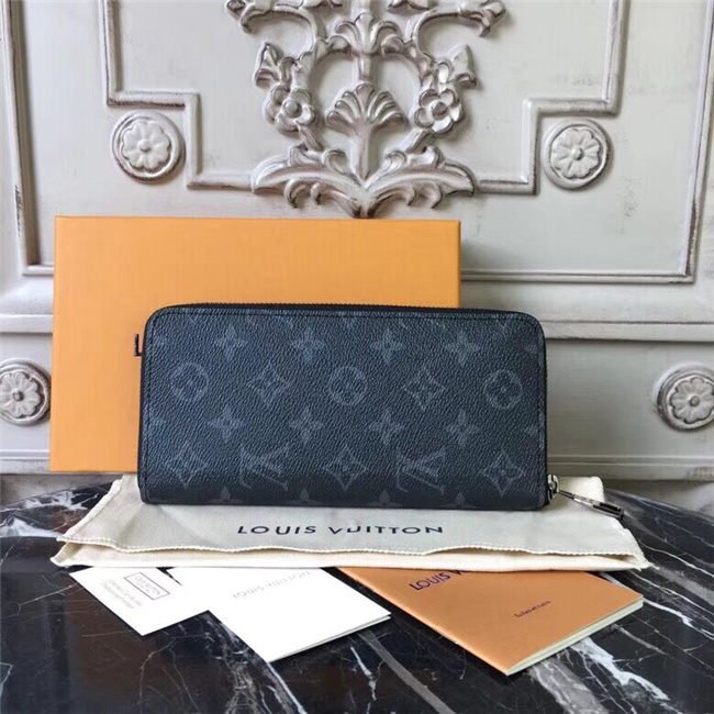 High Quality Luxury Louis Vuitton Zippy Wallet Vertical Monogram Eclipse Canvas product detail