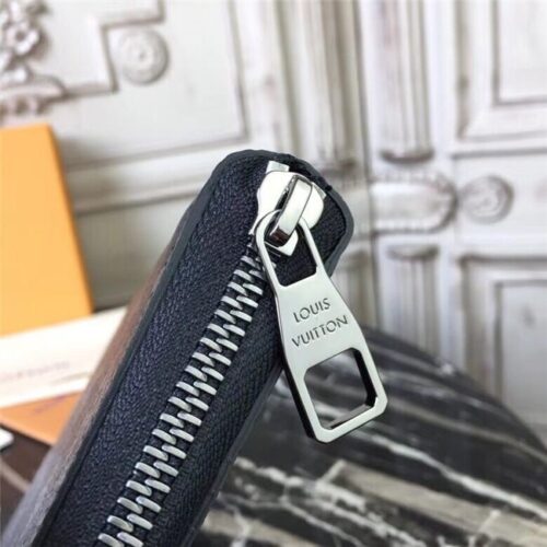 High Quality Luxury Louis Vuitton Zippy Wallet Vertical Monogram Eclipse Canvas product detail