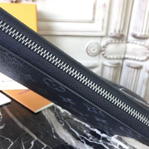 High Quality Luxury Louis Vuitton Zippy Wallet Vertical Monogram Eclipse Canvas product detail