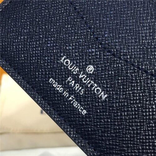 High Quality Luxury Louis Vuitton Slender Id Wallet Taiga Leather Bleu Marine product detail