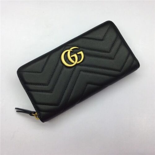 High Quality Luxury Gucci GG Marmont Zip Around Wallet (Varied Colors) – Style 87155 product detail