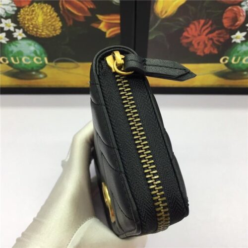 High Quality Luxury Gucci GG Marmont Zip Around Wallet (Varied Colors) – Style 87155 product detail