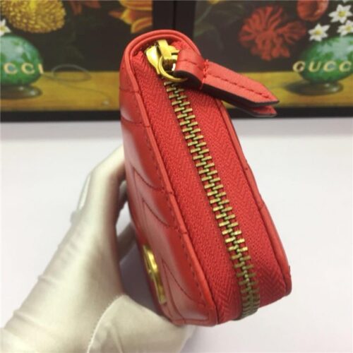 High Quality Luxury Gucci GG Marmont Zip Around Wallet (Varied Colors) – Style 87155 product detail