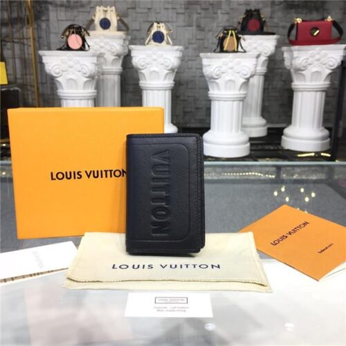 High Quality Luxury Louis Vuitton Pocket Organizer Dark Infinity Leather