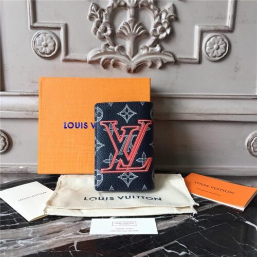 High Quality Luxury Louis Vuitton Pocket Organizer Monogram Upside Down Canvas