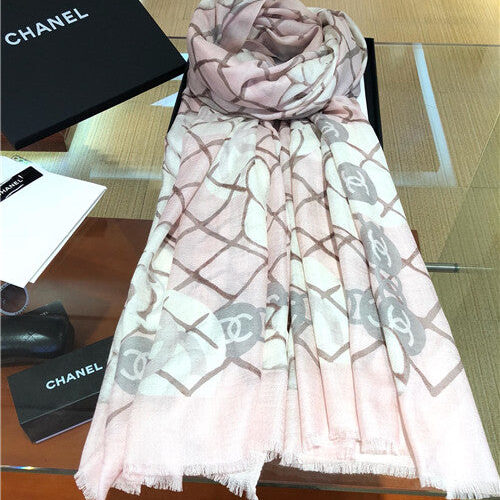 High Quality Luxury Chanel Cashmere Scarf Scarves – Style 25041 product detail