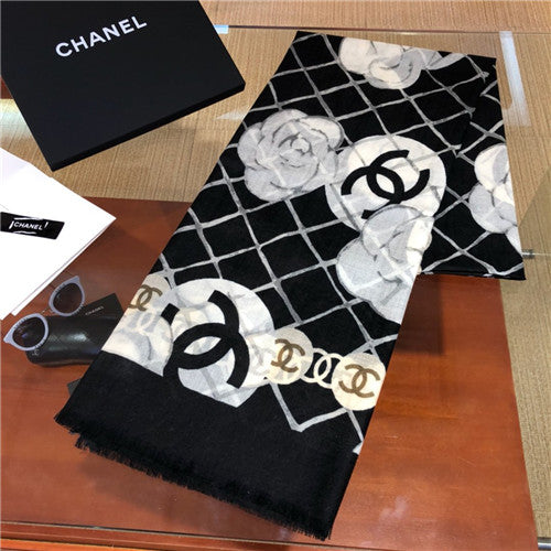 High Quality Luxury Chanel Cashmere Scarf Scarves – Style 25042 alternate view
