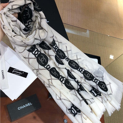 High Quality Luxury Chanel Cashmere Scarf Scarves – Style 25039 product detail