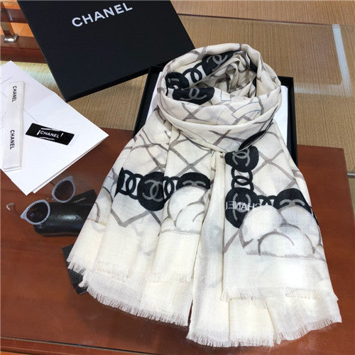 High Quality Luxury Chanel Cashmere Scarf Scarves – Style 25039